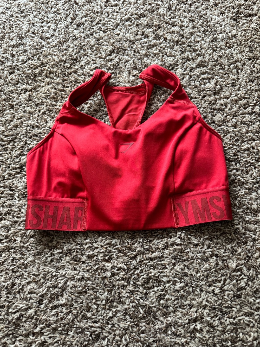 Gymshark Red Racerback Sports Bra Crop